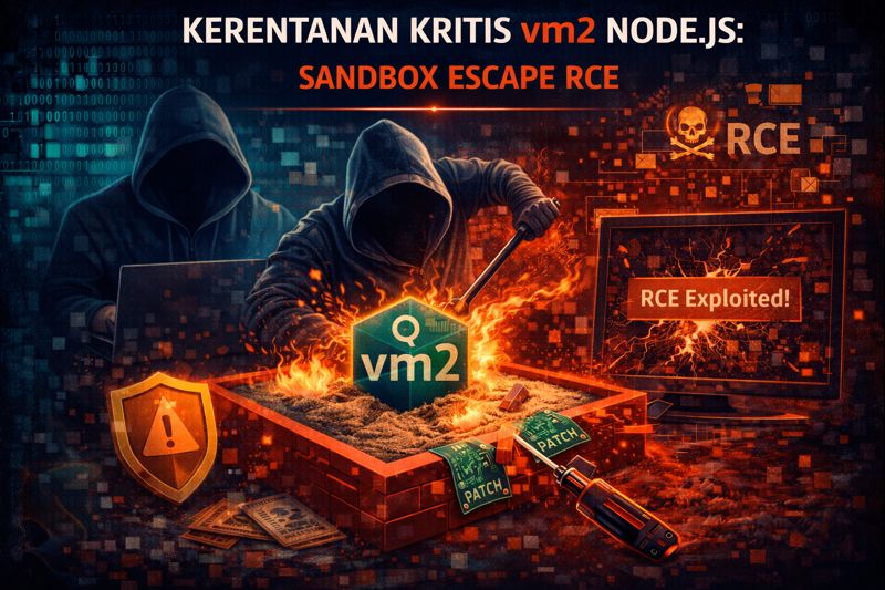 Kerentanan Kritis vm2 Node.js