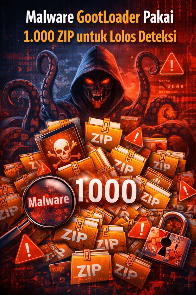 Malware GootLoader Pakai 1.000 ZIP untuk Lolos Deteksi